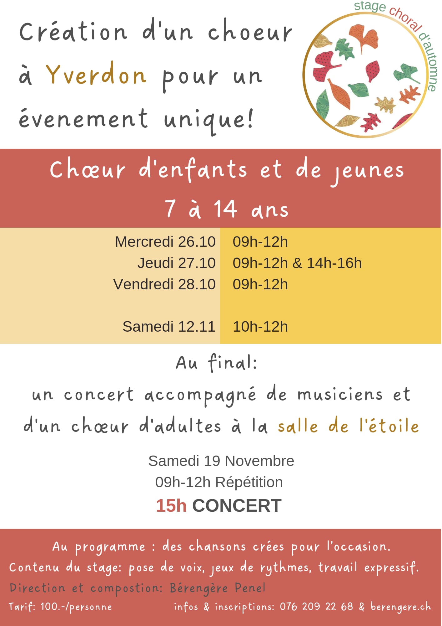 Stage choral d'automne